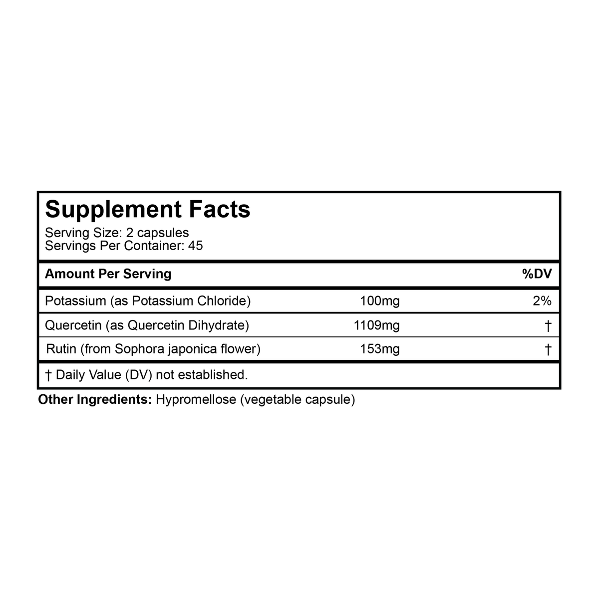 Rutin, Quercetin + Potassium