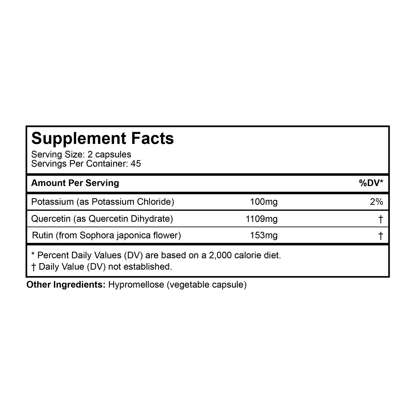 Rutin, Quercetin + Potassium