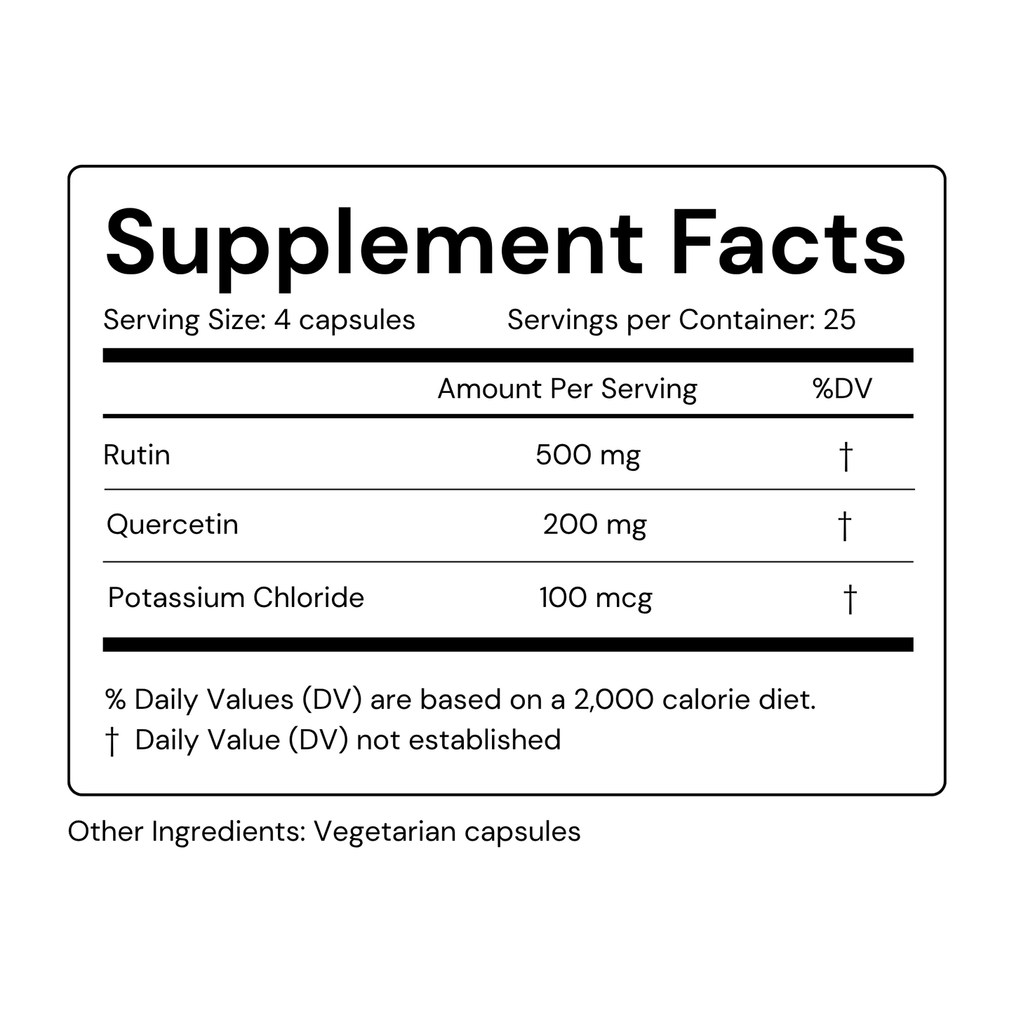 Rutin, Quercetin, Potassium